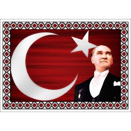 Atatürk Halı Portresi 50 x 70 cm. No:18 Atatürk Halı Portresi 50 x 70 cm. No:18