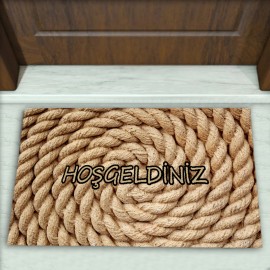 Halat Desenli Dekoratif Kapı Önü Paspası No: 1026
