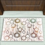 Saat Desenli Dekoratif Kapı Önü Paspası No: 1114