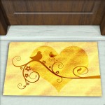 Kuş Desenli Dekoratif Kapı Önü Paspası No: 1239