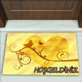 Kuş Desenli Dekoratif Kapı Önü Paspası No: 1239