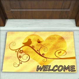 Kuş Desenli Dekoratif Kapı Önü Paspası No: 1239