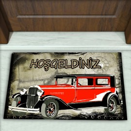 Araba Desenli Dekoratif Kapı Önü Paspası No: 1256