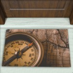 Pusula Korsan Desenli Dekoratif Kapı Önü Paspası No: 1282