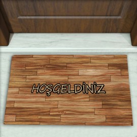 Parke Desenli Dekoratif Kapı Önü Paspası No: 1305