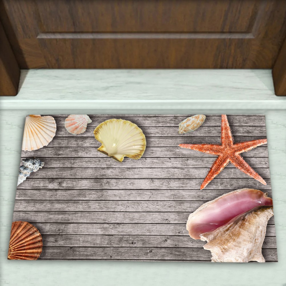 Parke Deniz Kabuğu Desenli Dekoratif Kapı Önü Paspası No: 1359