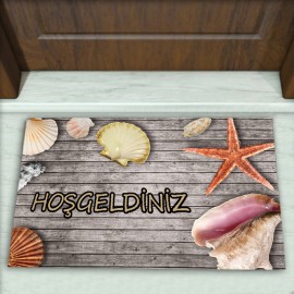 Parke Deniz Kabuğu Desenli Dekoratif Kapı Önü Paspası No: 1359