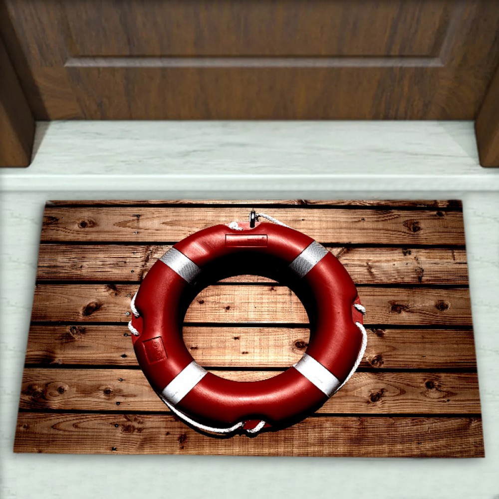 Parke Can Simit Desenli Dekoratif Kapı Önü Paspası No: 1377