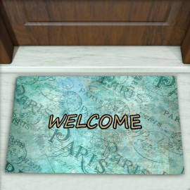 Paris Desenli Dekoratif Kapı Önü Paspası No: 1417