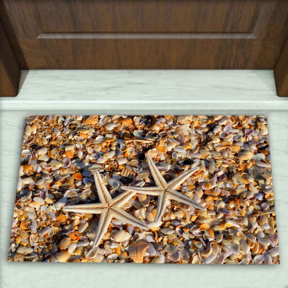 Deniz Yıldızı Desenli Dekoratif Kapı Önü Paspası No: 1473