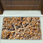 Deniz Yıldızı Desenli Dekoratif Kapı Önü Paspası No: 1473