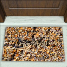 Deniz Yıldızı Desenli Dekoratif Kapı Önü Paspası No: 1473