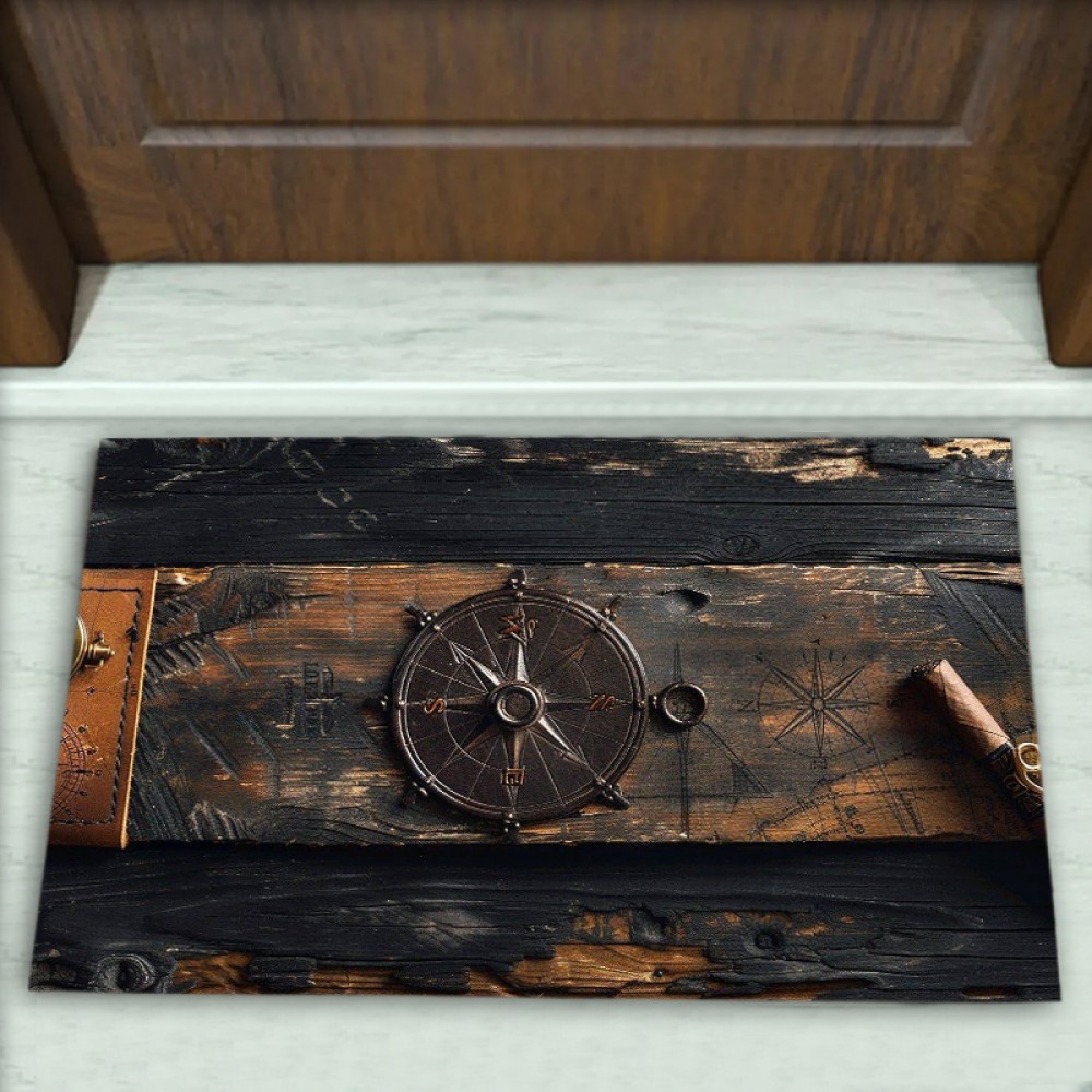 Korsan Desenli Dekoratif Kapı Önü Paspası No: 1816