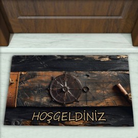 Korsan Desenli Dekoratif Kapı Önü Paspası No: 1816