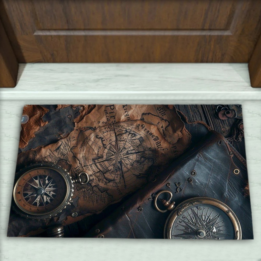 Korsan Desenli Dekoratif Kapı Önü Paspası No: 1817