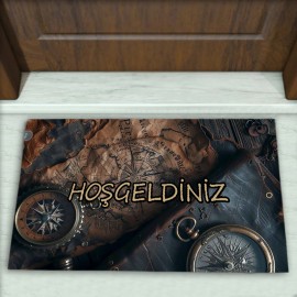 Korsan Desenli Dekoratif Kapı Önü Paspası No: 1817