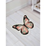 Özel Kesim Kelebek Desenli Kaymaz Taban Paspas No: 168