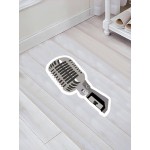 Özel Kesim Mikrofon Desenli Kaymaz Taban Paspas No: 184