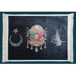 Osmanlı Tuğrası Devlet Nişanı Ay Yıldız Duvar Kilimi