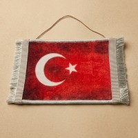 Minyatür Türk Bayrağı Duvar Kilimi No: 1030