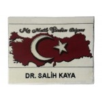 Ayyıldızlı Türkiye Haritası Halı Portresi 70x90 cm