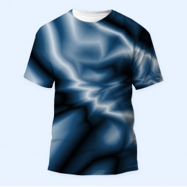 Bisiklet Yaka Baskılı Kısa Kollu Bayan Tişörtü No: 2094