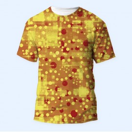 Bisiklet Yaka Baskılı Kısa Kollu Bayan Tişörtü No: 2150