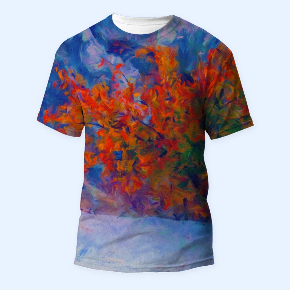 Bisiklet Yaka Baskılı Kısa Kollu Bayan Tişörtü No: 2174