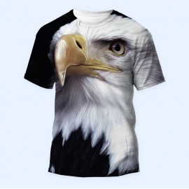 Bisiklet Yaka Baskılı Kısa Kollu Bayan Tişörtü No: 2191