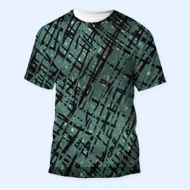 Bisiklet Yaka Baskılı Kısa Kollu Bayan Tişörtü No: 2256