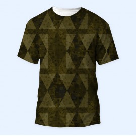 Bisiklet Yaka Baskılı Kısa Kollu Bayan Tişörtü No: 2257