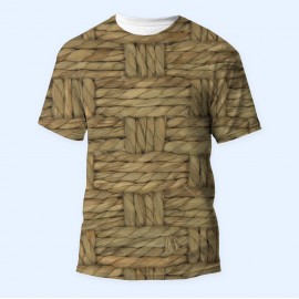 Bisiklet Yaka Baskılı Kısa Kollu Bayan Tişörtü No: 2281