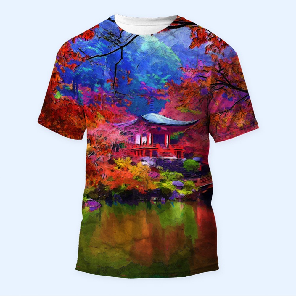 Bisiklet Yaka Baskılı Kısa Kollu Bayan Tişörtü No: 2283