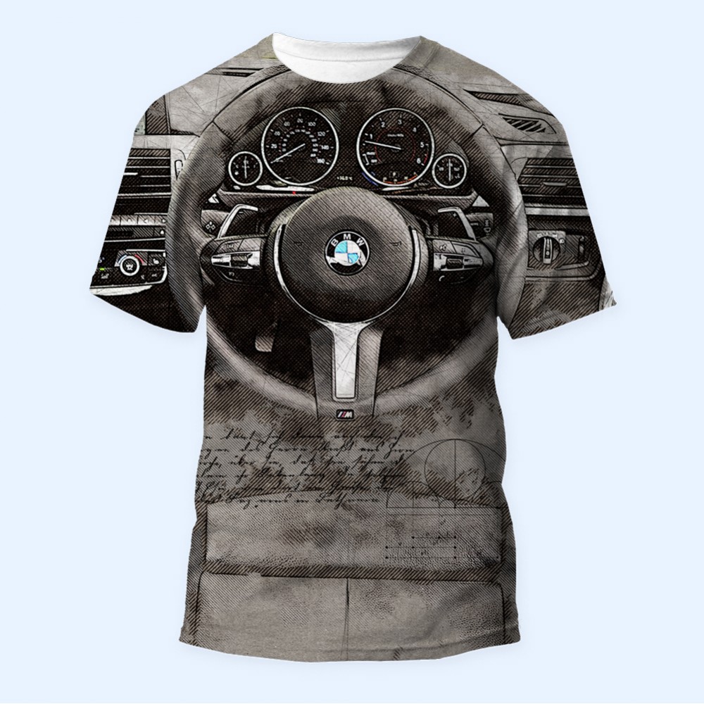 Bisiklet Yaka Baskılı Kısa Kollu Bayan Tişörtü No: 2294