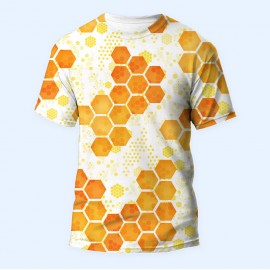 Bisiklet Yaka Baskılı Kısa Kollu Bayan Tişörtü No: 2562