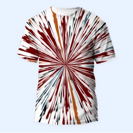 Bisiklet Yaka Baskılı Kısa Kollu Bayan Tişörtü No: 2611