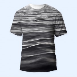 Bisiklet Yaka Baskılı Kısa Kollu Bayan Tişörtü No: 2649