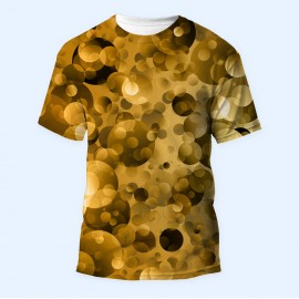 Bisiklet Yaka Baskılı Kısa Kollu Bayan Tişörtü No: 2742