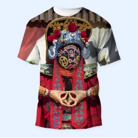 Bisiklet Yaka Baskılı Kısa Kollu Bayan Tişörtü No: 2857