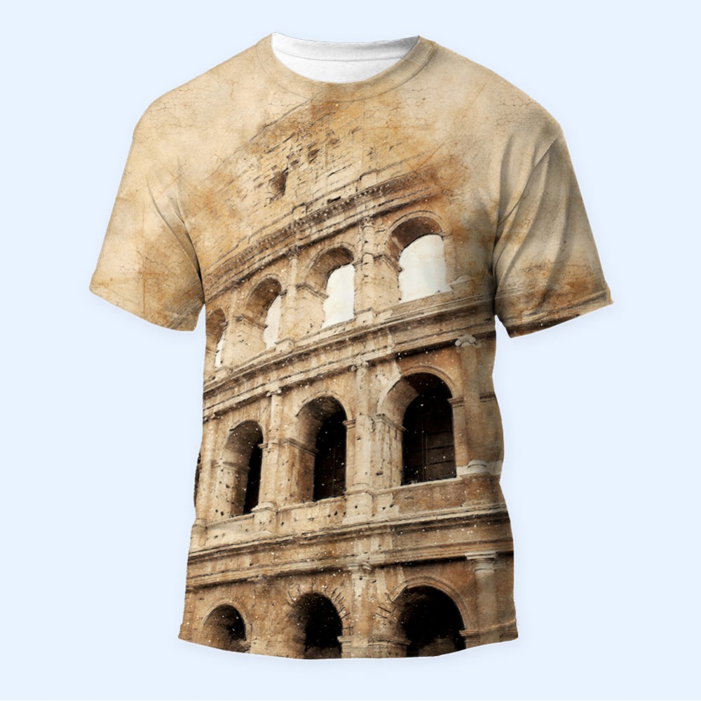 Bisiklet Yaka Baskılı Kısa Kollu Bayan Tişörtü No: 2894