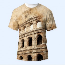 Bisiklet Yaka Baskılı Kısa Kollu Bayan Tişörtü No: 2894