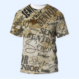 Bisiklet Yaka Baskılı Kısa Kollu Bayan Tişörtü No: 2959