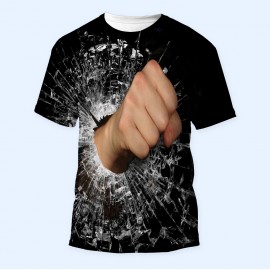 Bisiklet Yaka Baskılı Kısa Kollu Bayan Tişörtü No: 3112