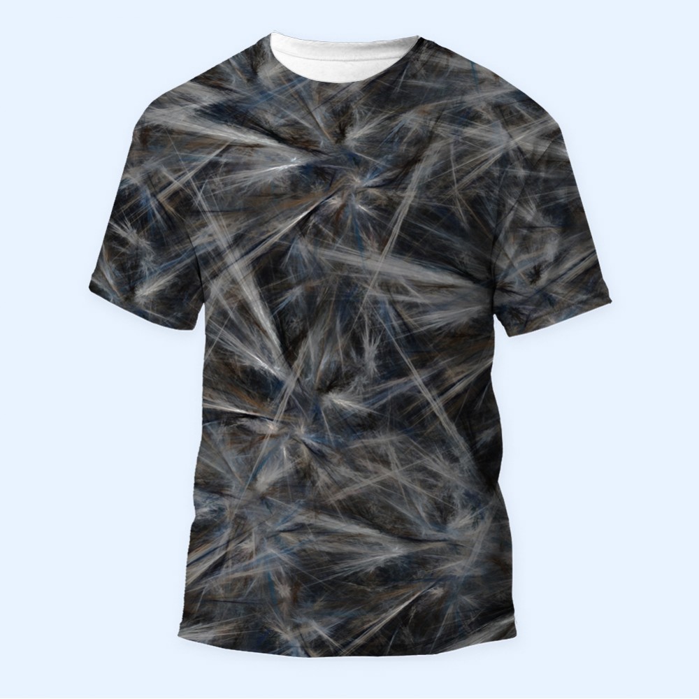 Bisiklet Yaka Baskılı Kısa Kollu Bayan Tişörtü No: 3297