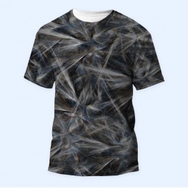 Bisiklet Yaka Baskılı Kısa Kollu Bayan Tişörtü No: 3297