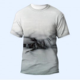 Bisiklet Yaka Baskılı Kısa Kollu Bayan Tişörtü No: 3326