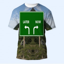 Bisiklet Yaka Baskılı Kısa Kollu Bayan Tişörtü No: 3371