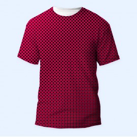 Bisiklet Yaka Baskılı Kısa Kollu Bayan Tişörtü No: 3604