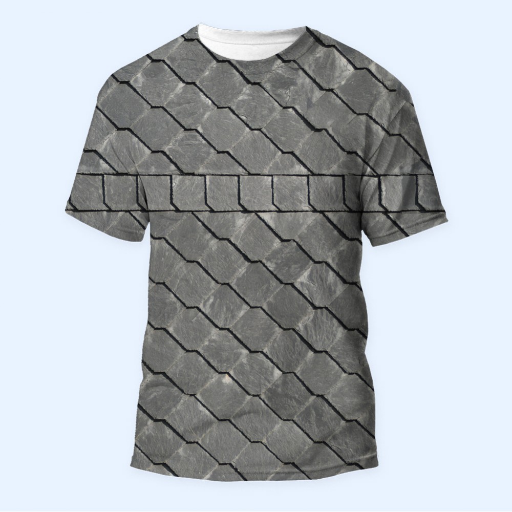 Bisiklet Yaka Baskılı Kısa Kollu Bayan Tişörtü No: 3634