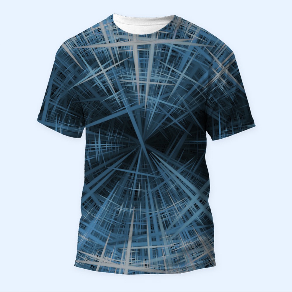 Bisiklet Yaka Baskılı Kısa Kollu Bayan Tişörtü No: 3702